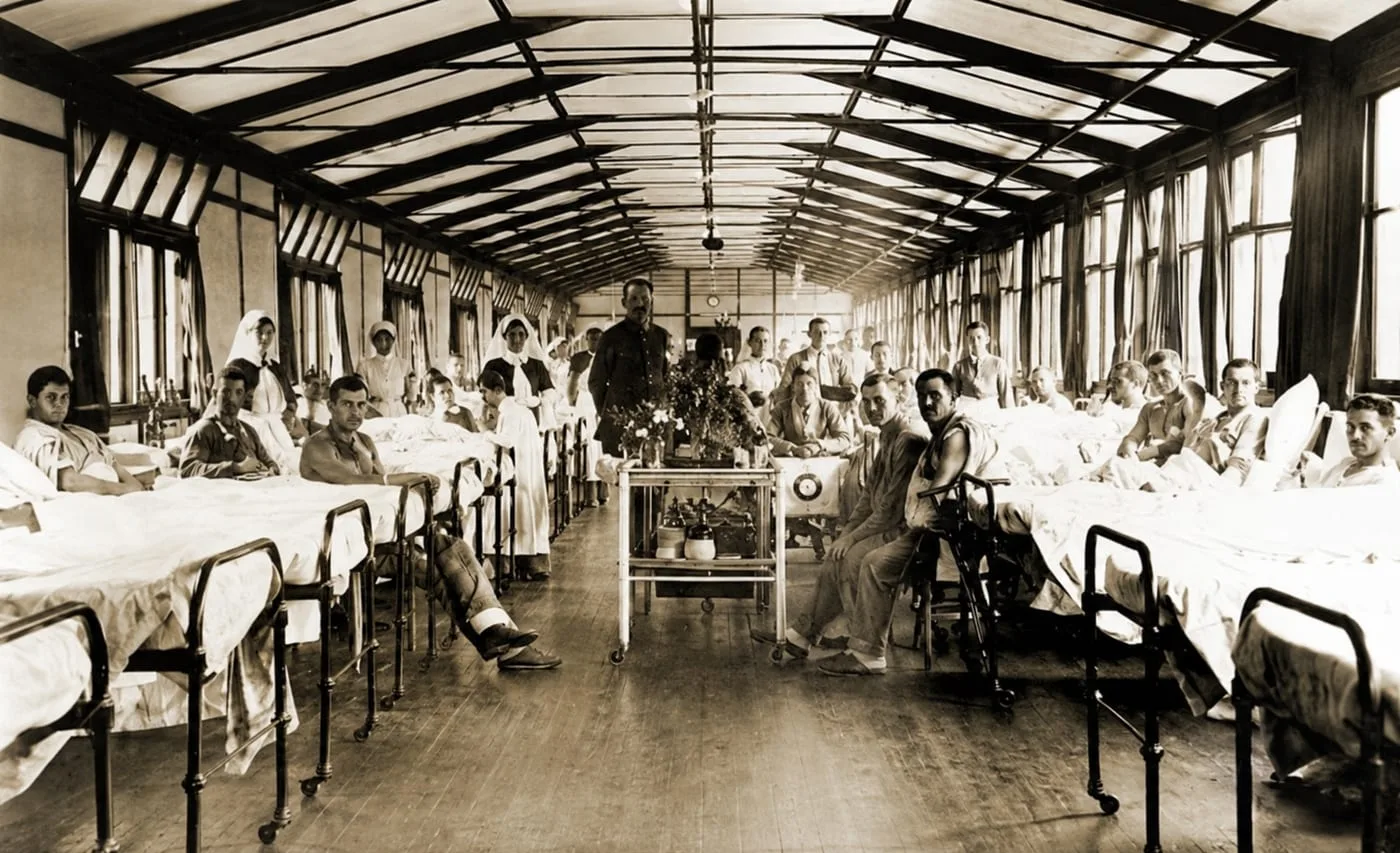 A ward at No. 2 New Zealand General Hospital, Mount Felix, during the First World War
